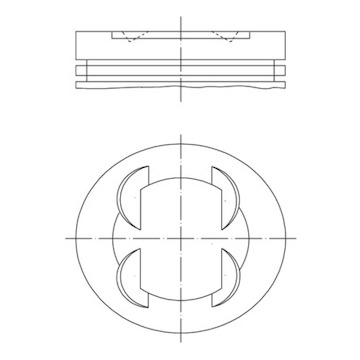 Píst MAHLE ORIGINAL 002 55 00