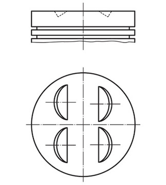 Píst MAHLE ORIGINAL 002 68 00