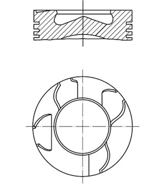 Píst MAHLE ORIGINAL 003 15 00