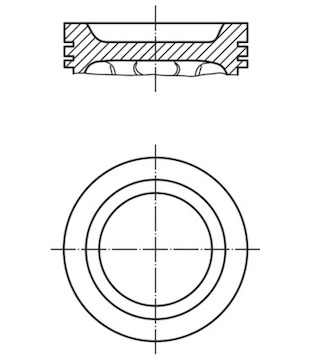 Píst MAHLE ORIGINAL 003 17 00