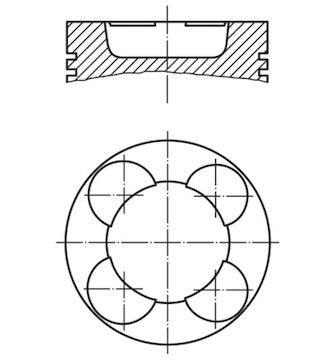 Píst MAHLE ORIGINAL 003 54 00