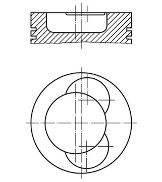 Píst MAHLE ORIGINAL 004 50 01