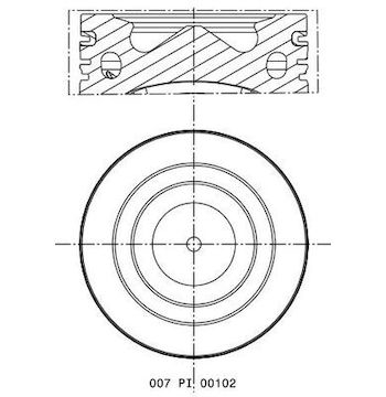 Píst MAHLE ORIGINAL 007 PI 00102 000