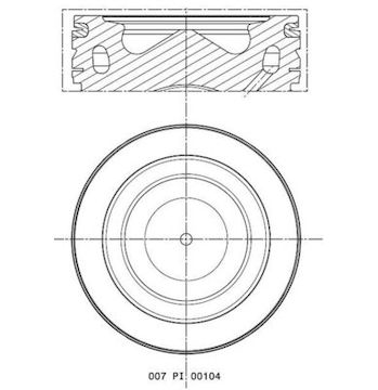 Píst MAHLE ORIGINAL 007 PI 00104 000