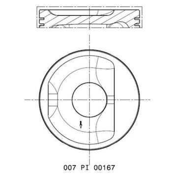 Píst MAHLE ORIGINAL 007 PI 00167 000