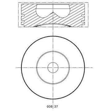 Píst MAHLE ORIGINAL 008 37 00