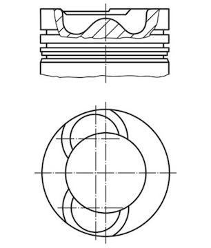 Píst MAHLE ORIGINAL 009 08 00