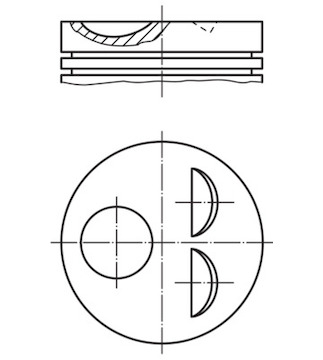 Píst MAHLE ORIGINAL 011 38 00