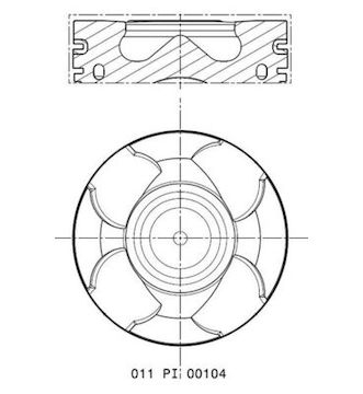 Píst MAHLE ORIGINAL 011 PI 00104 000