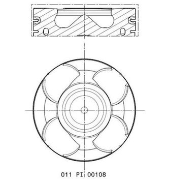 Píst MAHLE ORIGINAL 011 PI 00108 000