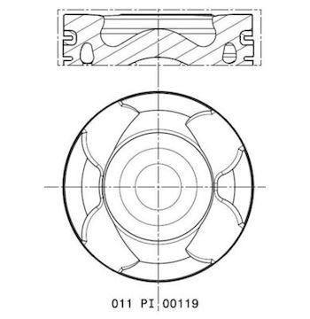 Píst MAHLE ORIGINAL 011 PI 00119 000