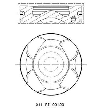 Píst MAHLE ORIGINAL 011 PI 00120 000