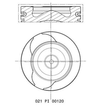 Píst MAHLE ORIGINAL 021 PI 00120 001