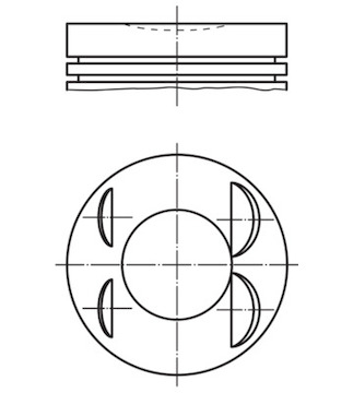 Píst MAHLE ORIGINAL 021 PI 00127 000