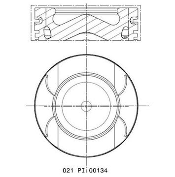 Píst MAHLE ORIGINAL 021 PI 00134 000