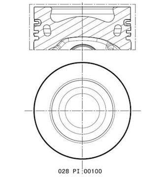 Píst MAHLE ORIGINAL 028 PI 00100 001