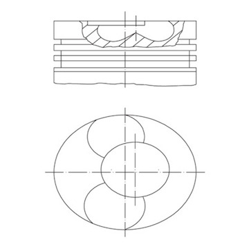 Píst MAHLE ORIGINAL 028 PI 00113 000