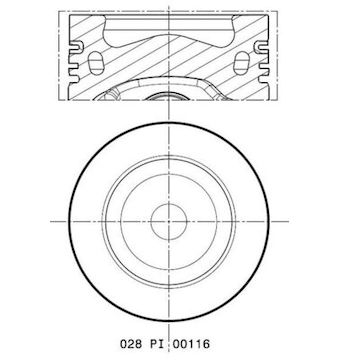 Píst MAHLE ORIGINAL 028 PI 00116 002