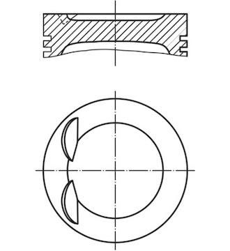 Píst MAHLE ORIGINAL 028 PI 00119 002