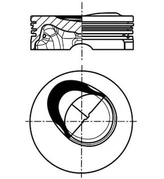 Píst MAHLE ORIGINAL 028 PI 00130 002