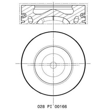 Píst MAHLE ORIGINAL 028 PI 00166 001