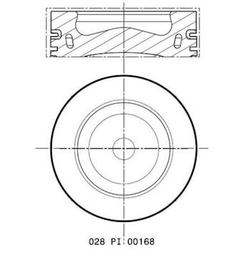 Píst MAHLE ORIGINAL 028 PI 00168 000