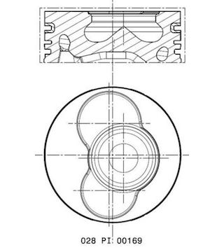 Píst MAHLE ORIGINAL 028 PI 00169 000
