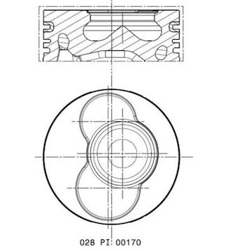 Píst MAHLE ORIGINAL 028 PI 00170 001