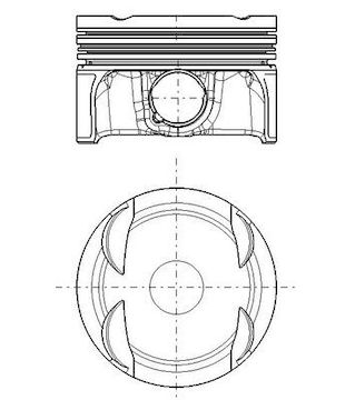 Píst MAHLE ORIGINAL 028 PI 00171 000