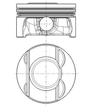 Píst MAHLE ORIGINAL 028 PI 00174 000