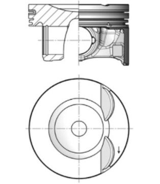 Píst MAHLE ORIGINAL 028 PI 00176 002