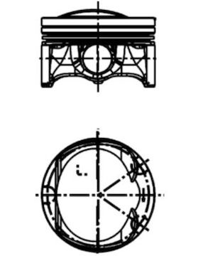 Píst MAHLE ORIGINAL 028 PI 00177 002