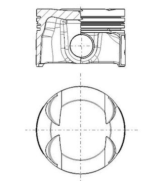 Píst MAHLE ORIGINAL 028 PI 00181 000