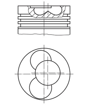 Píst MAHLE ORIGINAL 030 81 12