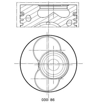 Píst MAHLE ORIGINAL 030 86 12