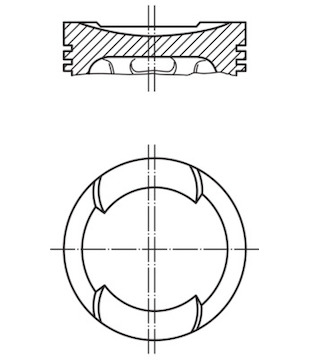 Píst MAHLE ORIGINAL 034 65 00