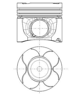 Píst MAHLE ORIGINAL 037 PI 00151 000