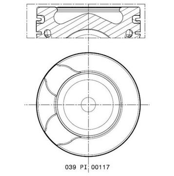 Píst MAHLE ORIGINAL 039 PI 00117 000