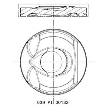 Píst MAHLE ORIGINAL 039 PI 00132 000