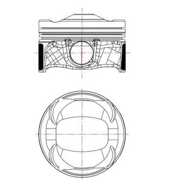 Píst MAHLE ORIGINAL 039 PI 00134 000