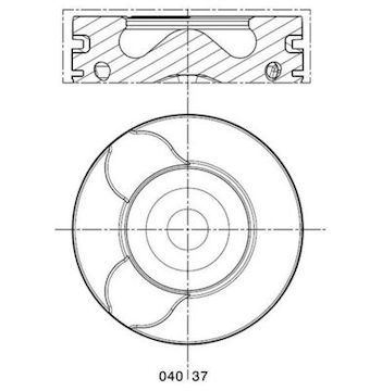 Píst MAHLE ORIGINAL 040 37 00