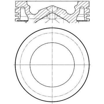 Píst MAHLE ORIGINAL 061 PI 00126 000