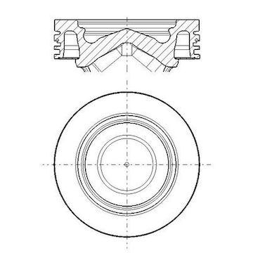 Píst MAHLE ORIGINAL 061 PI 00138 000