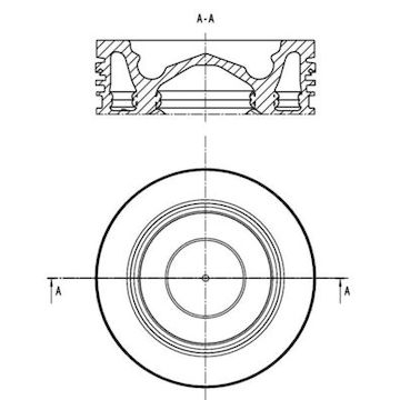 Píst MAHLE ORIGINAL 061 PI 00139 000