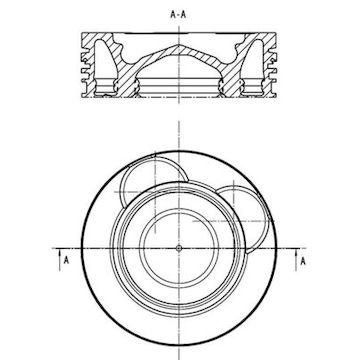 Píst MAHLE ORIGINAL 061 PI 00141 000