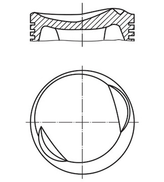 Píst MAHLE ORIGINAL 081 15 01