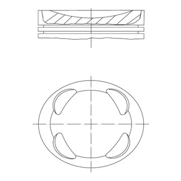 Píst MAHLE ORIGINAL 081 PI 00104 002