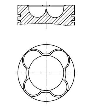 Píst MAHLE ORIGINAL 081 PI 00108 000