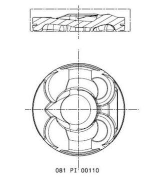 Píst MAHLE ORIGINAL 081 PI 00110 000