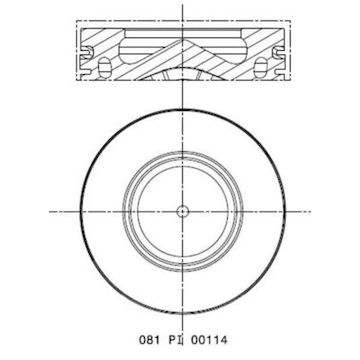 Píst MAHLE ORIGINAL 081 PI 00114 002